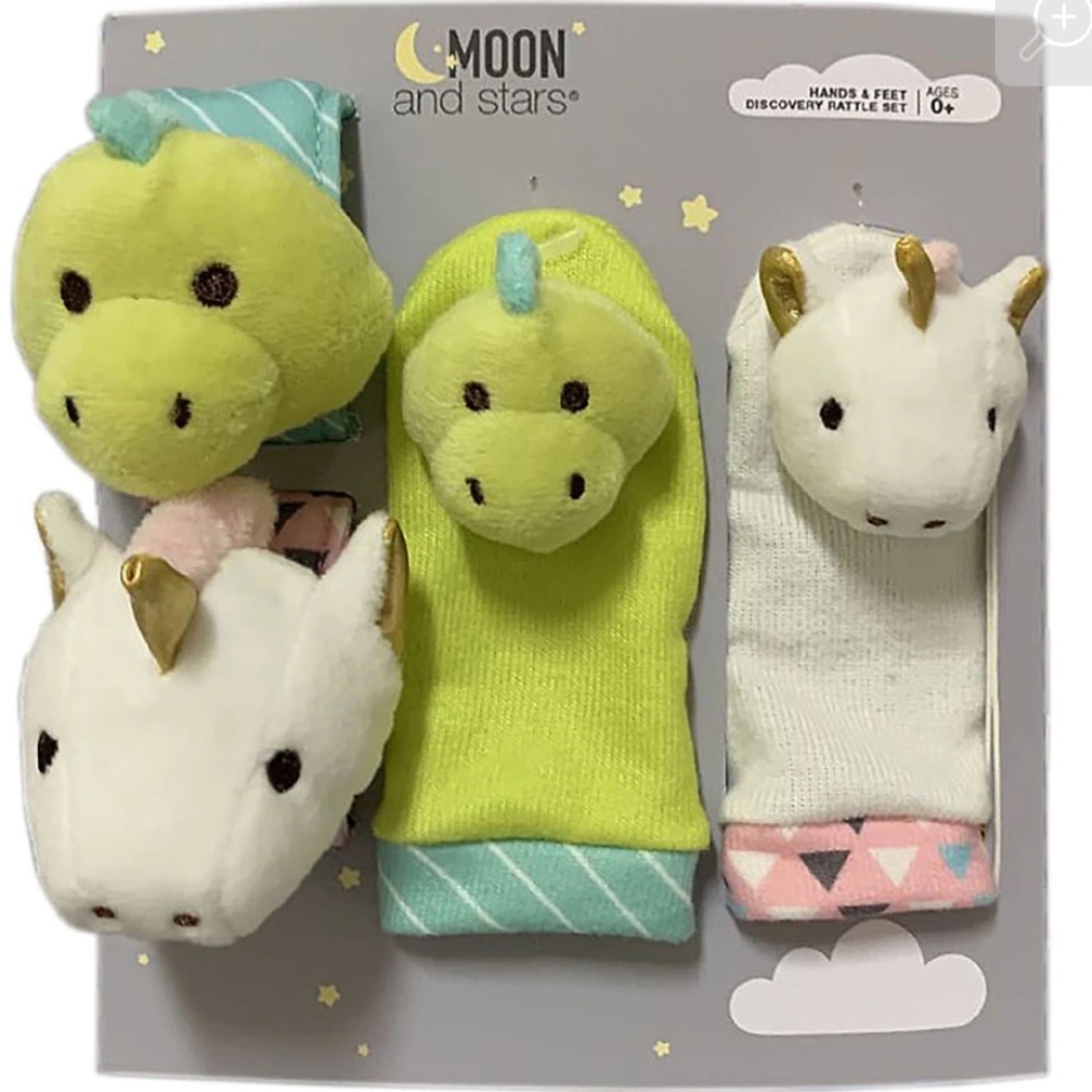 Moon & Stars Hands and Feet Rattles Discovery Set